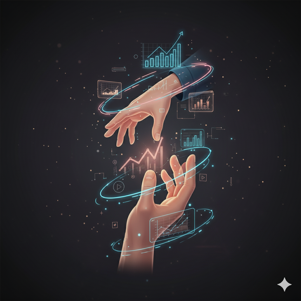 Uma mão ajudando outra a subir